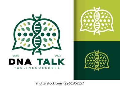 Dna Talk Chat Nature Science Biology logo