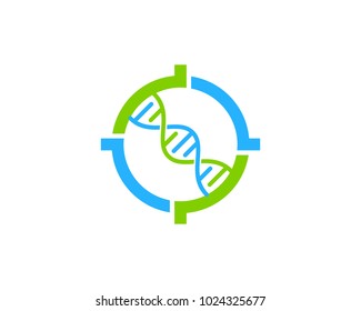 Dna Target Icon Logo Design Element