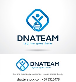 DNA Team Logo Template Design Vector