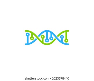 Dna Tech Icon Logo Design Element