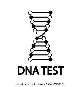 DNA test in biotechnology, vector art illustration.