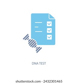 dna test concept line icon. Simple element illustration. dna test concept outline symbol design.
