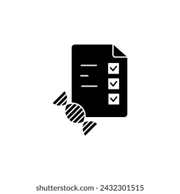 dna test concept line icon. Simple element illustration. dna test concept outline symbol design.