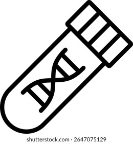 dna test icon illustration design with outline, this is not made from any AI generation