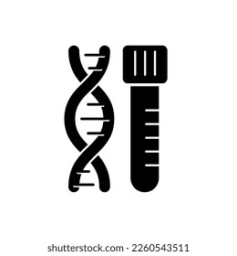 DNA Test Icon. Laboratory Check Symbol.