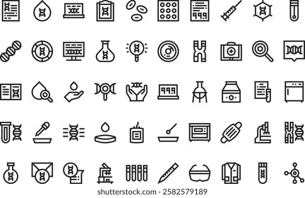 Dna test icons High-Quality Vector Icons Collection with Editable Stroke. Ideal for Professional and Creative Projects