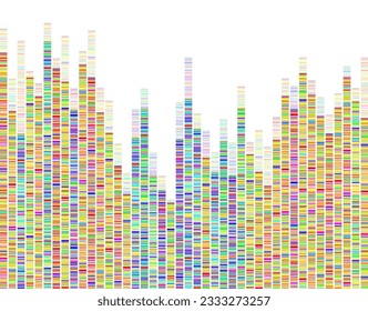 Dna test infographic. Dna test, barcoding, genome map. Vector illustration