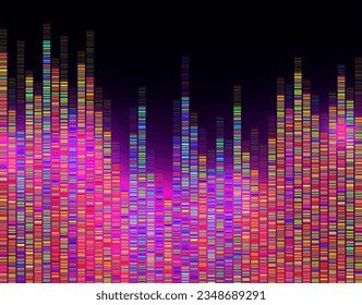 Dna test infographic. Dna test, barcoding, genome map. Vector illustration