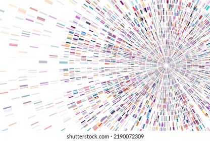 Infografía de prueba de Adn. Mapa de la secuencia del genoma. 