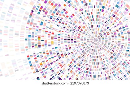 Infografía de prueba de Adn. Mapa de la secuencia del genoma. 
