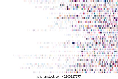 Infografía de prueba de Adn. Mapa de la secuencia del genoma. 