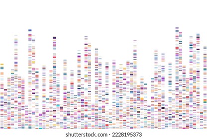 Dna test infographic. Genome sequence map. 