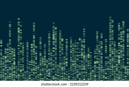 Dna test infographic. Genome sequence map. 