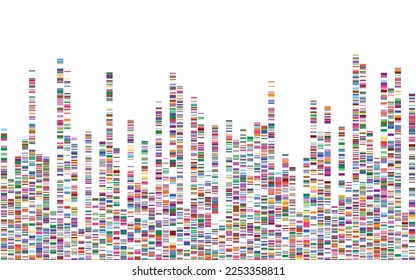 Dna test infographic. Genome sequence map. 