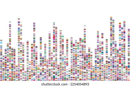 Dna test infographic. Genome sequence map