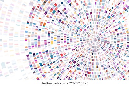 DNA-Test Infografik. Genomsequenzplan. 