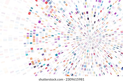 Infografía de prueba de Adn. Mapa de la secuencia del genoma. 
