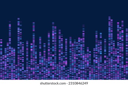 DNA-Test Infografik. Genomsequenzplan. 