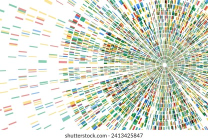 Dna test infographic. Genome sequence map. 