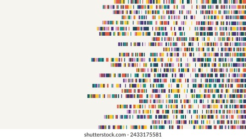 In: DNA test infographic. Karte der Genomsequenz. 