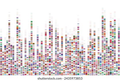 Dna test infographic. Genome sequence map. 