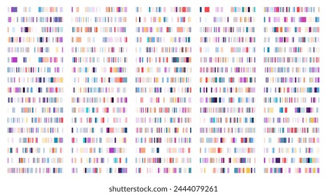 In: DNA test infographic. Karte der Genomsequenz.