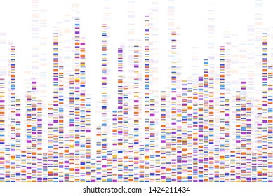 Dna test infographic. Vector illustration. Genome sequence map. Template for your design. Background, wallpaper. Barcoding. Big Genomic Data Visualization