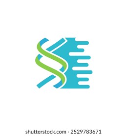 DNA test logo, Genetic analysis icon, DNA testing health icon vector illustration.