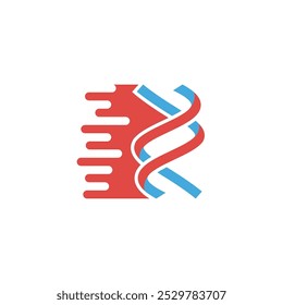 DNA test logo, Genetic analysis icon, DNA testing health icon vector illustration.