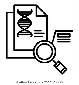 dna test outline icon vector illustration