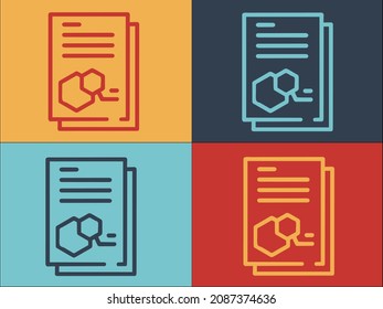 Dna Test Report Logo Template, Simple Flat Icon of dna,medical,medicine