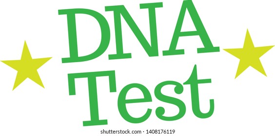 DNA TEST stamp on white