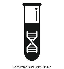 Dna Test Tube Icon Simple Vector. Gmo Food. Medicine Gene