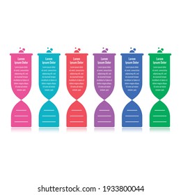dna and test tubes infographic template. Internet, web, annual report, magazine information template. science infographic template