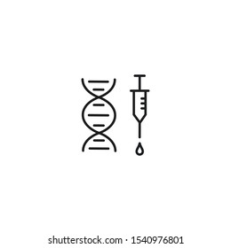 DNA test vector icon outline style