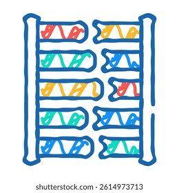 dna testing doodle icon sketch vector. dna testing sign. isolated symbol illustration