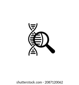 DNA testing simple thin line icon vector illustration