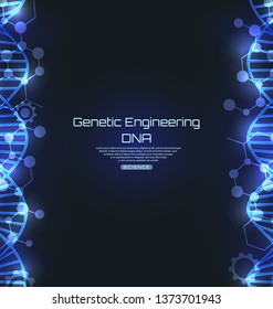 DNA Texture, Science Template, Genetic Engineering - Illustration Vector