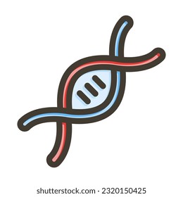 Dna Thick Line Filled Colors For Personal And Commercial Use.
