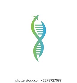 DNA Type Logo Design Vector