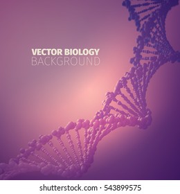 DNA vector background. Biotechnology illustration. Medical abstract