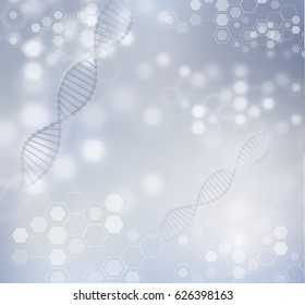DNA vector background can be used for science or medical concepts. EPS10