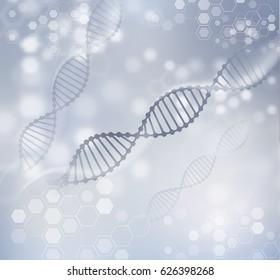 DNA vector background can be used for science or medical concepts. EPS10