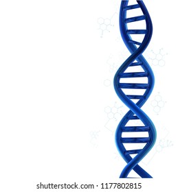 dna vector blue line White background