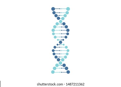 dna vector blue line White background