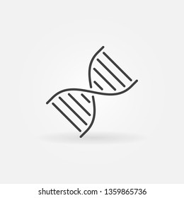 DNA vector concept icon or design element in thin line style