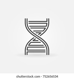 DNA vector concept logotype or icon in thin line style