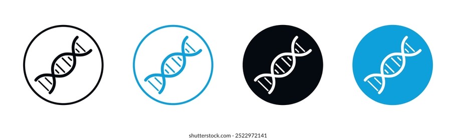 DNA vector design icon set 