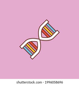 DNA vector flat colour icon
