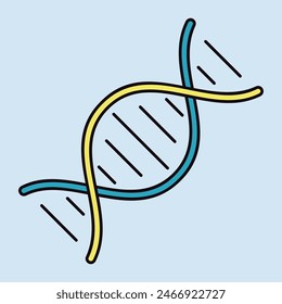 Icono plano de Vector de ADN. Medicina y salud, signo de Asistencia médica. Símbolo gráfico para Sitio web médico y diseño de App, logotipo, App, UI